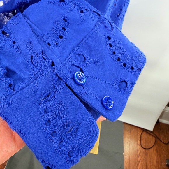 NWOT Zara Embroidered Eyelet Blouse - Picture 8 of 11